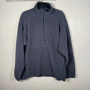 Patagonia Mens XL Synchilla Fleece Pullover Sweater Blue Half Zip Athleisure